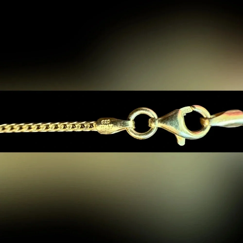 Natural Jade Carved Rooster & Gold Over Sterling Chain (20”) - Picture 8 of 11